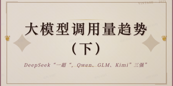 2025年Q3 tokens调用量趋势：国产开源模型“一超三强”